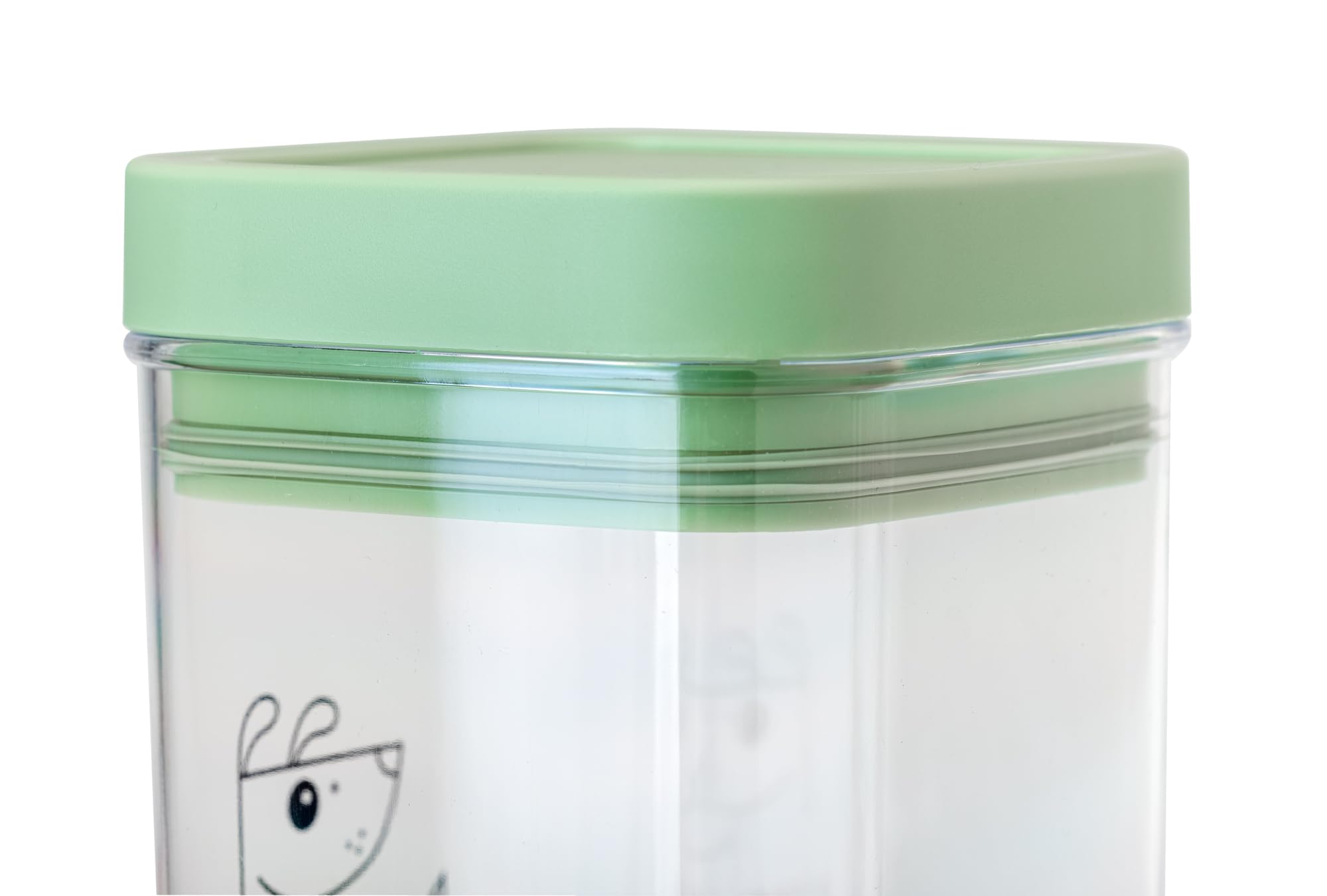 VIGAR - Conteneur pour Snacks - Pack 3 Unités - Collection Pets Club - 250 et 500 ML - Pot en Plastique sans BPA - Couvercle Hermétique - en Orange et Vert