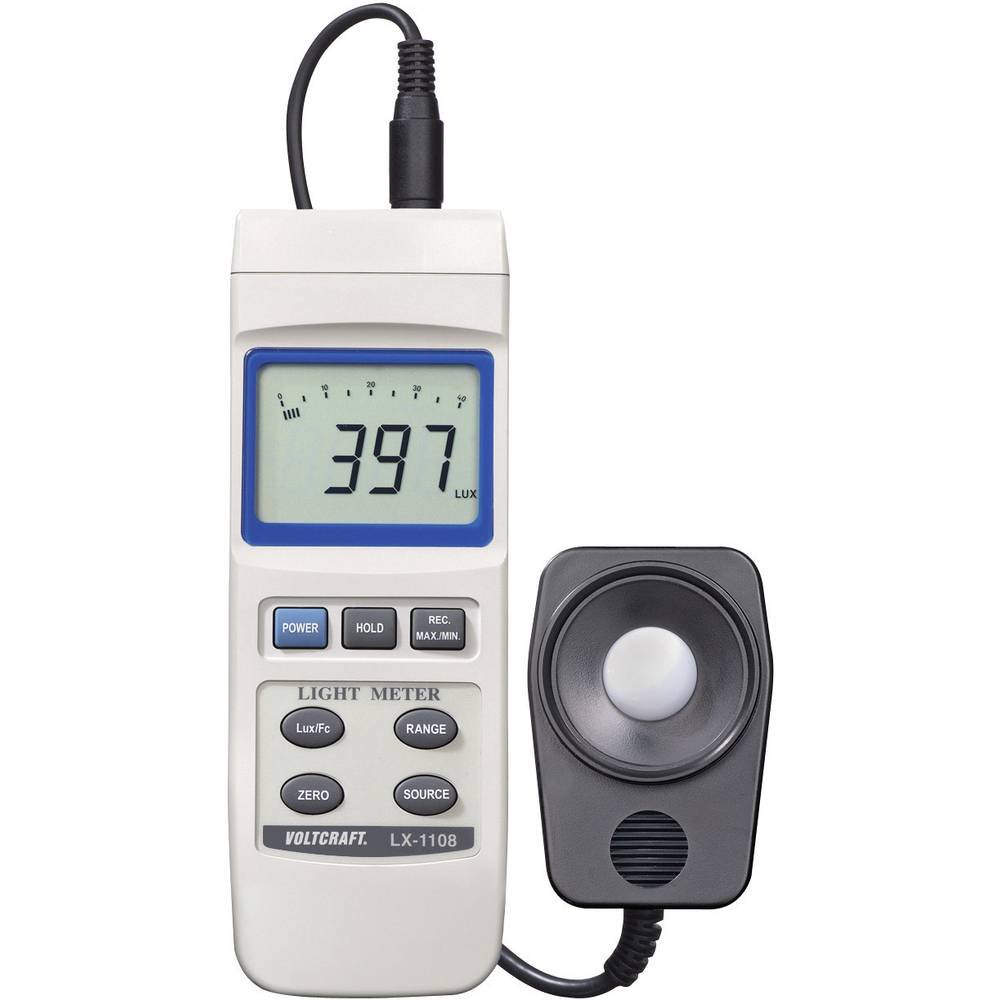 lx-1108 luxómetro herramienta de talla de iluminación Detector la luminosidad 0 – 400 000 LX VOLTCRAFT®