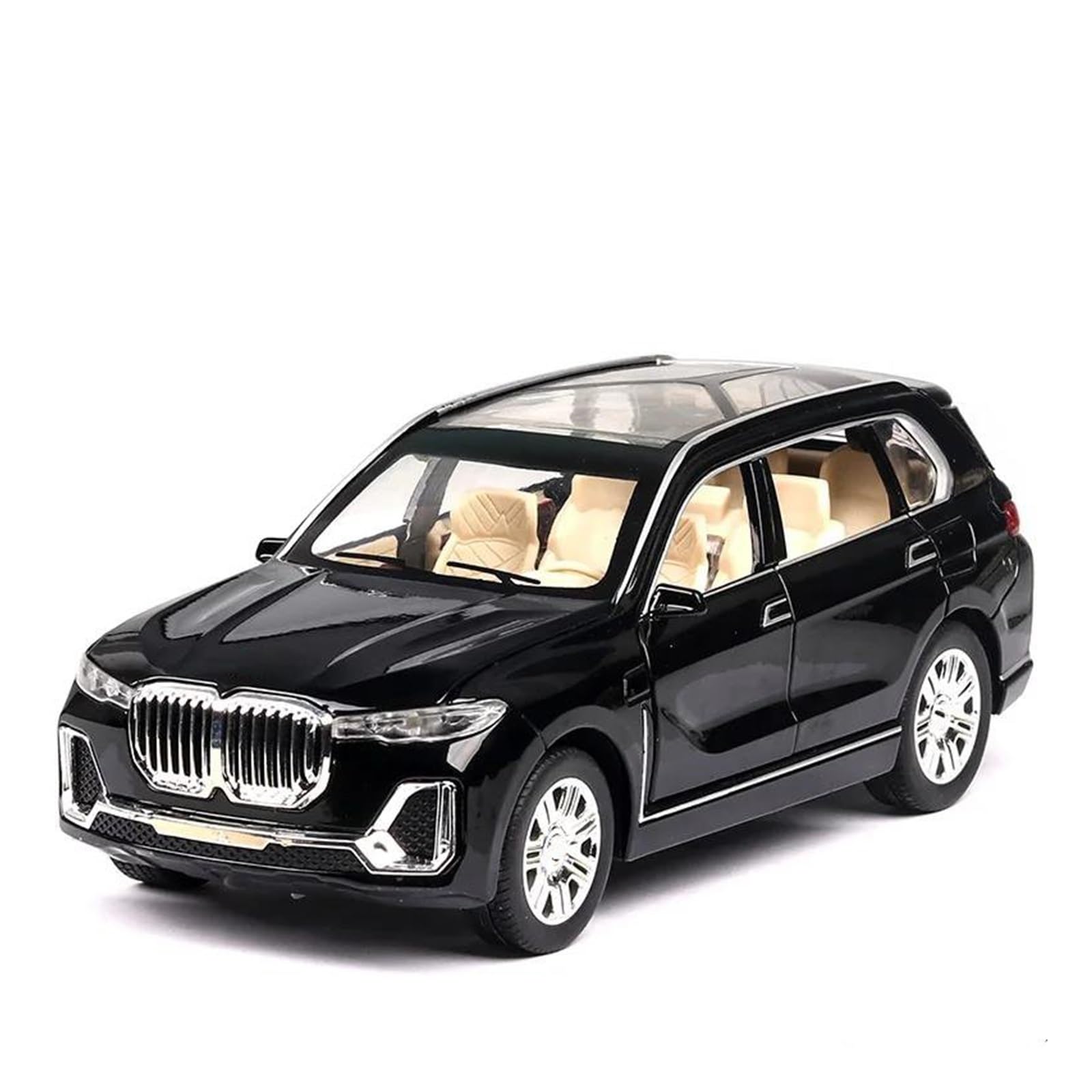 Modellino Diecast Modellismo da Collezione Auto Per BMW X7 Modellino Auto | 1:24 Collezione Metallo Scala Modello(Nero)