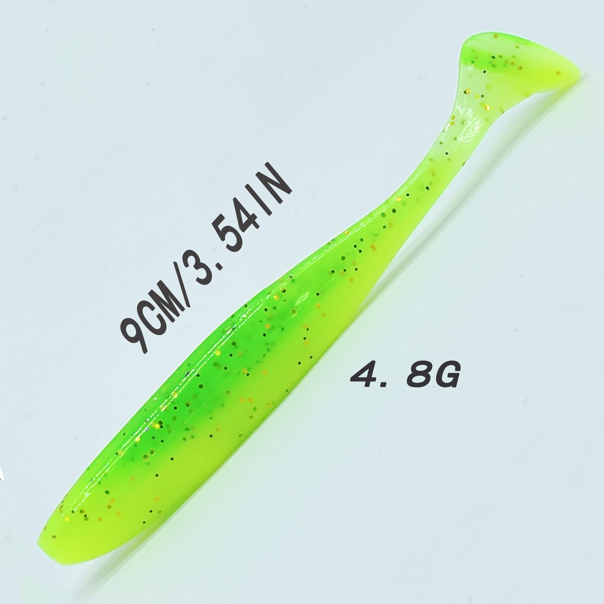 Lot De 100 Leurres Souples En Plastique – 75 Mm / 2 G – 10 Couleurs Mélangées – Avec Boîte – Pour Truite, Perche, Brochet Et Poissons D'eau Douce