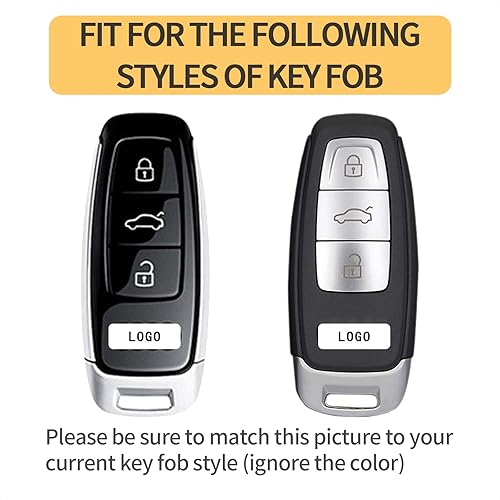 Miniatura 4 de TANGSEN Funda para llavero de TPU compatible con Audi A3 A6 A7 A8 E-Tron S3 S6 RS6 S7 RS7 Q7 SQ7 Q8 SQ8 textura de fibra de carbono transparente con