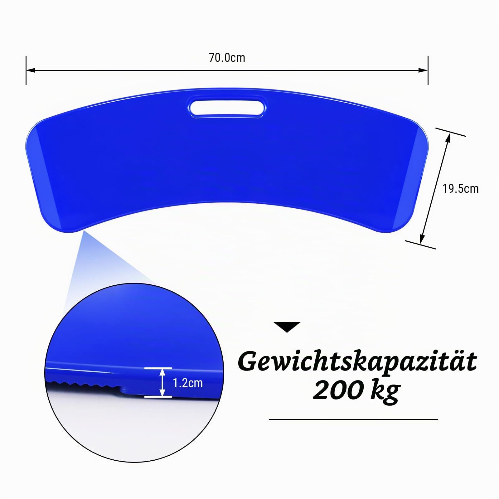 LOSCHEN Transferbrett, Gleitbrett zum Transferieren, Gleithilfe für Senioren zum Transfer in Rollstuhl, Bett, Toilette, Auto (70 cm)