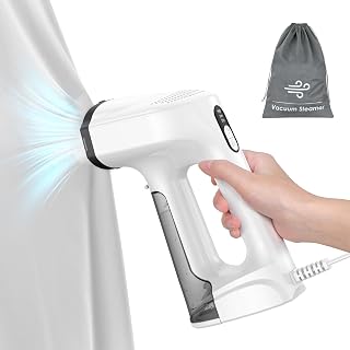 Sweepulire Vacuum Steamer for Clothes, 2500Pa Handheld Clothes Steamer | 3 Modes, LED Display, Portable Travel Steamers for Clothes, Steaming & Ironing 2 In 1, 160ml Water Tank (for 110-120V) - Amazon product rated Grade A