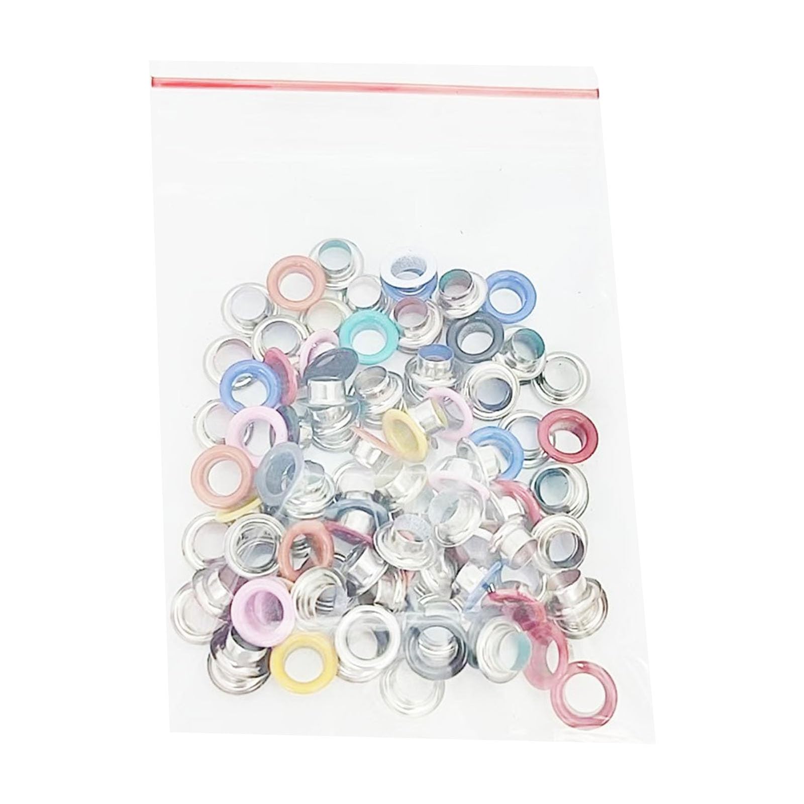 Buxuaaaa 100x / Set Metal Eyelets Mixed Colors Air Eye 5mm Inner Diameter Eyelets for Artists and Enthusiasts