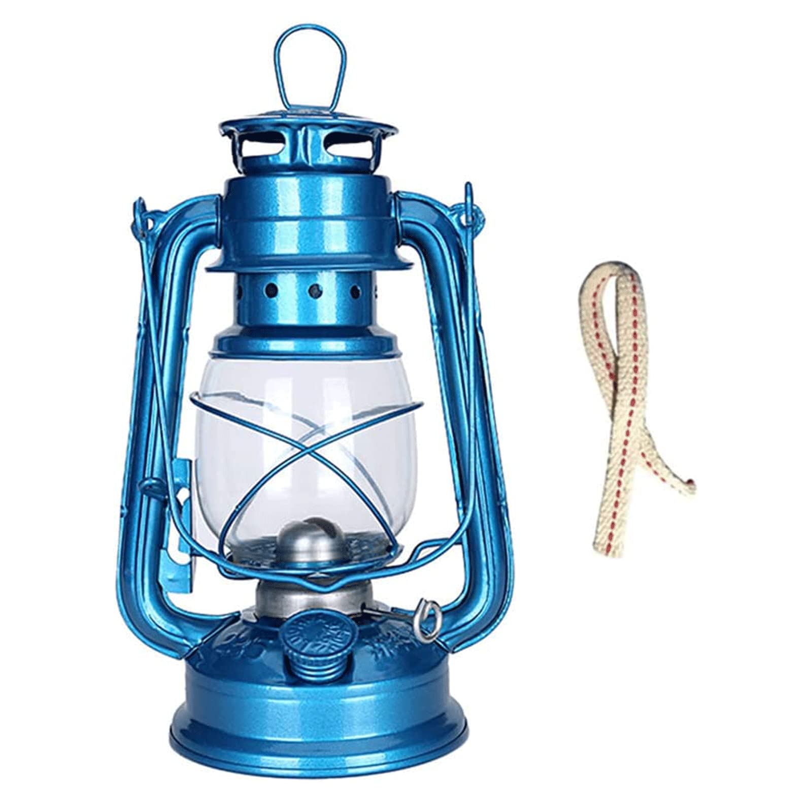 Kerosene Lamps, Hanging Hurricane Lamp Tabletop Decor Home Emergency Lighting Patio Decoration(Blue)
