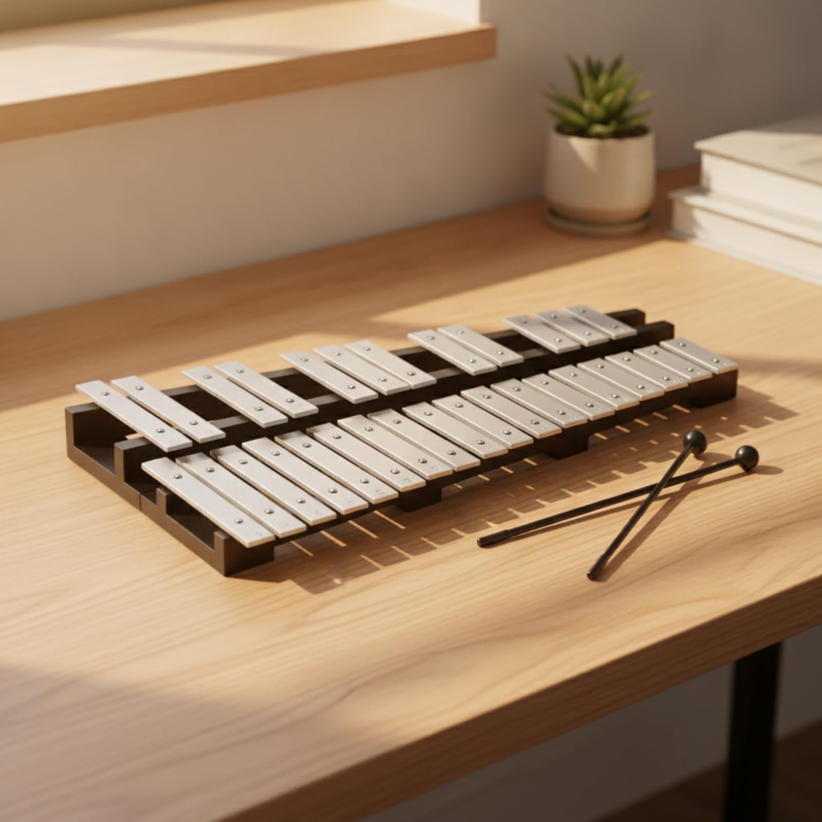 Baoblaze Metalófono Educativo Glockenspiel | 30 Notas, Portátil, para Aula, Escuela, Niños, Principiantes