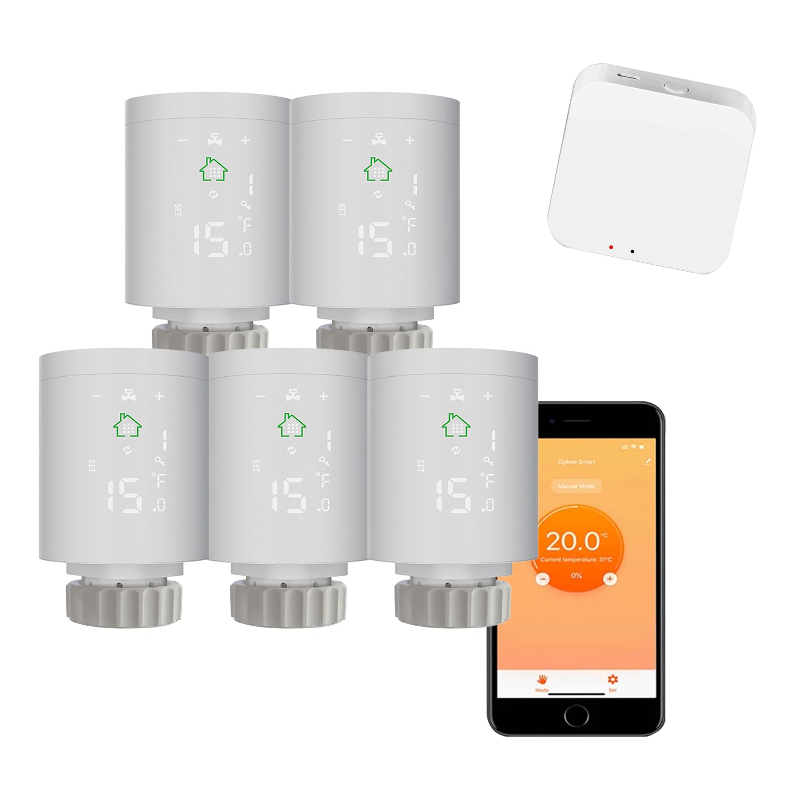 Wifi Zigbee3.0 TRV Valvola termostatica Termostatica Radiatore Controller Heater Voice & APP Telecomando