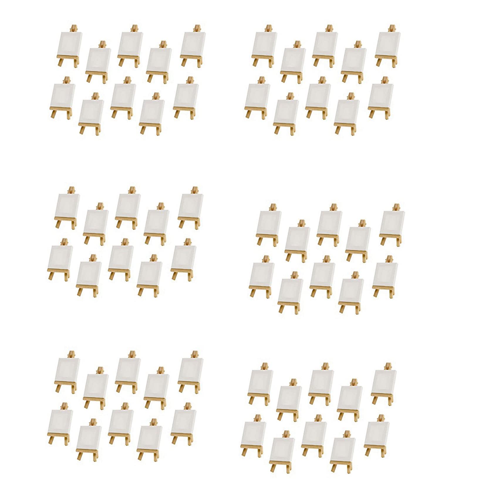 60 set mini espositore cavalletto con tela 8 x 8 cm numeri da tavolo matrimonio pittura hobby fai da te