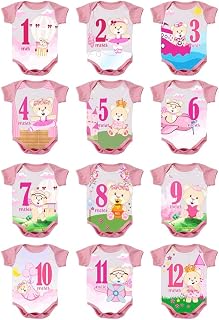 Body Mesversario Ursinha Aventureira Kit 12 Bodies de Bebê 1 a 12 Meses