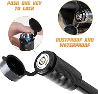 Vista 4 de AICEL Cerradura de enganche de remolque, pasador de bloqueo del receptor de enganche de remolque de 5/8 pulgadas, cerradura de enganche de remolque