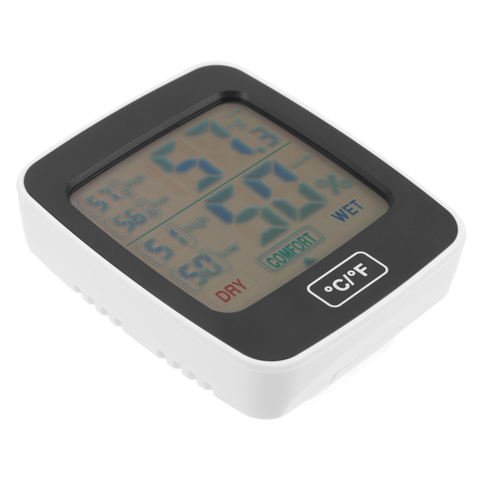 Digitales Haushaltshygrometer Abs-material Kompaktes Design Energieeffizient Präzise Temperatur und Feuchtigkeitsmessung Maximal und Minimalwerte Anzeigen für Wohnungen Büros