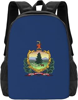 Vermont State Flag Print Lightweight Design Travel Backpack Carry On Flight Approved-Laptop Backpack,Personal Item Travel Bag
