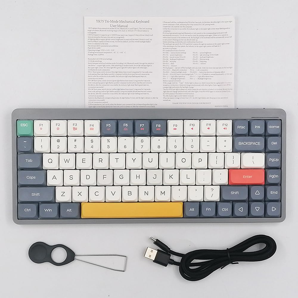 Amazon | OUSEITECH YK75 メカニカルキーボード 84キー 薄型