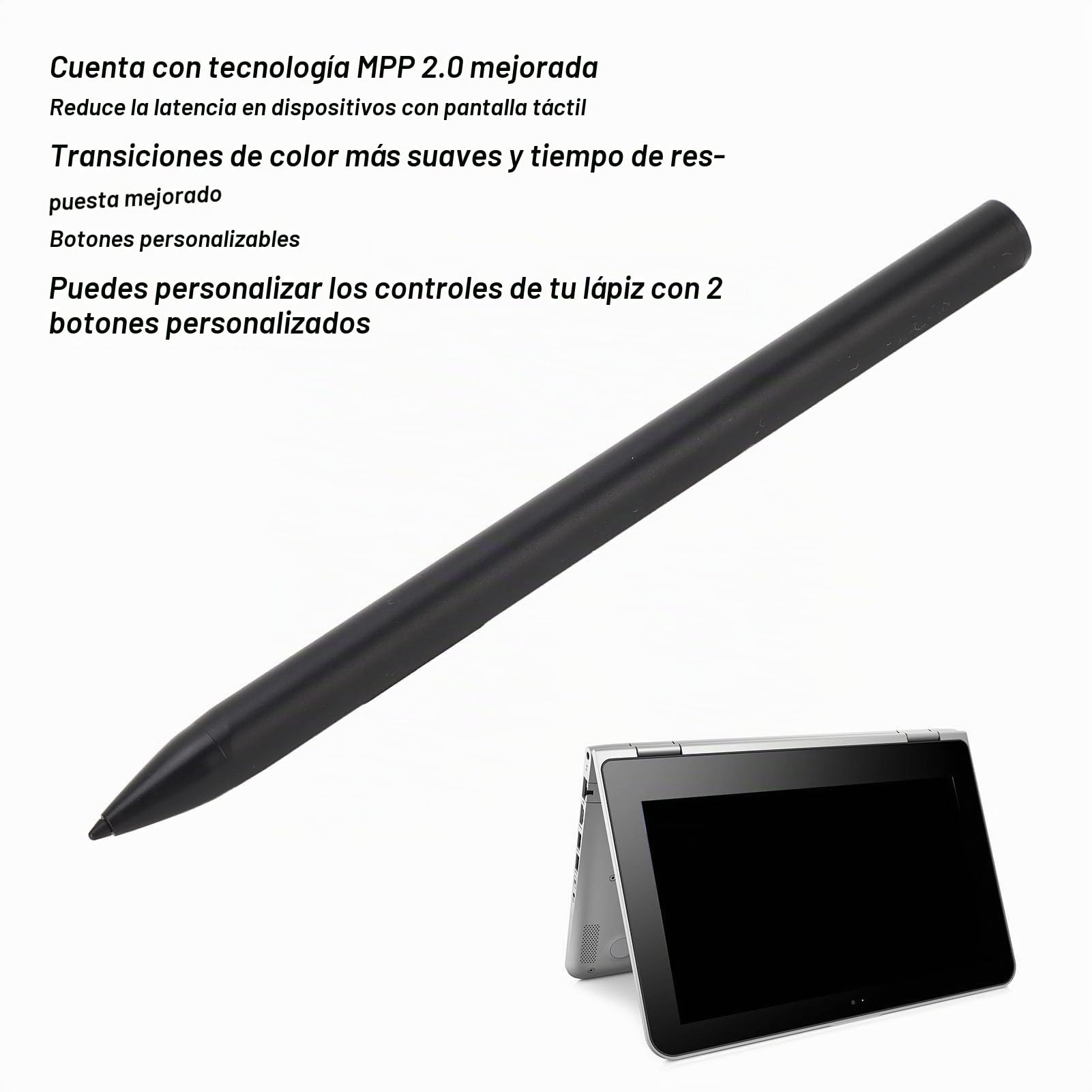 Lápiz Capacitivo Recargable MPP2.0 para Pavilion X360 X360 para Envy X360, Lápiz Activo Inclinable con Sensibilidad a la Presión 4096 para Dispositivos de Pantalla