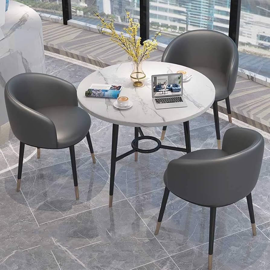 和室用テーブル5点セットお洒落な家カフェスタイル ダイニング 4点セットカフェスタイルダイニング 丸形・径80cm テーブル 椅子 チェア イス ダイニング セット おしゃれ かわいい 丸形 三人 3人 家具 コンパクト シンプル 机 (Color:濃い灰色)