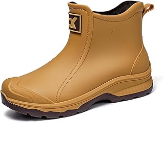 Zapatos de lluvia de moda para hombre, suela gruesa, zapatos de agua cómodos, para lavar el coche, pesca, zapatos de goma antideslizantes para la cocina
