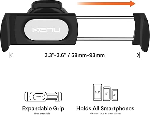 Miniatura 6 de Kenu Airframe Pro  Soporte universal para teléfono de automóvil para iPhone, Android, Pixel, Samsung, LG, Moto, Huawei, Nokia y teléfonos