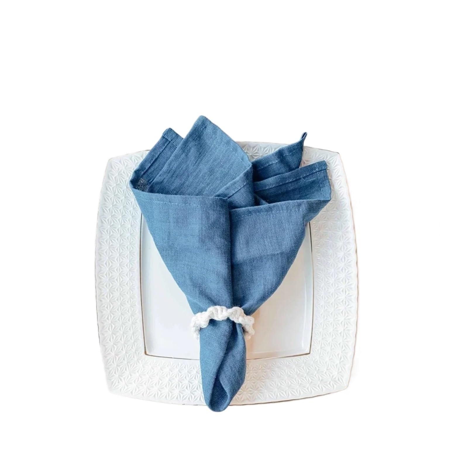 Napkins Linen Napkins Restaurant Wedding Dinner Solid Color Cloth Pure Classical Custom Home Table Napkin(Color02-40X40CM-4pcs)