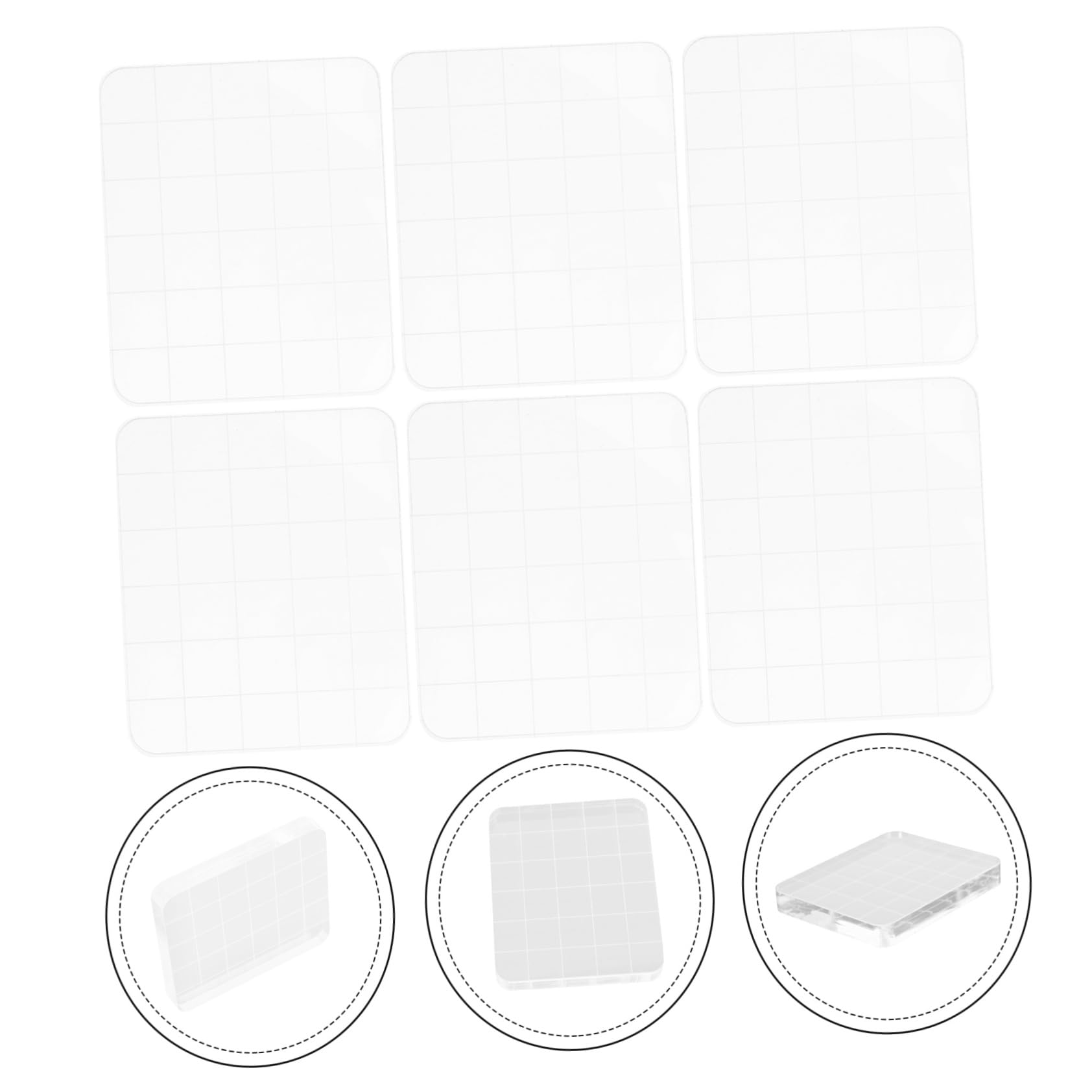 Gadpiparty Herramienta De Estampado Acrílico Álbum De Recortes Elaboración Suministros De Álbumes De Recortes Sellos Numéricos Carta Tablero De Estampado Para 6 Piezas X 4
