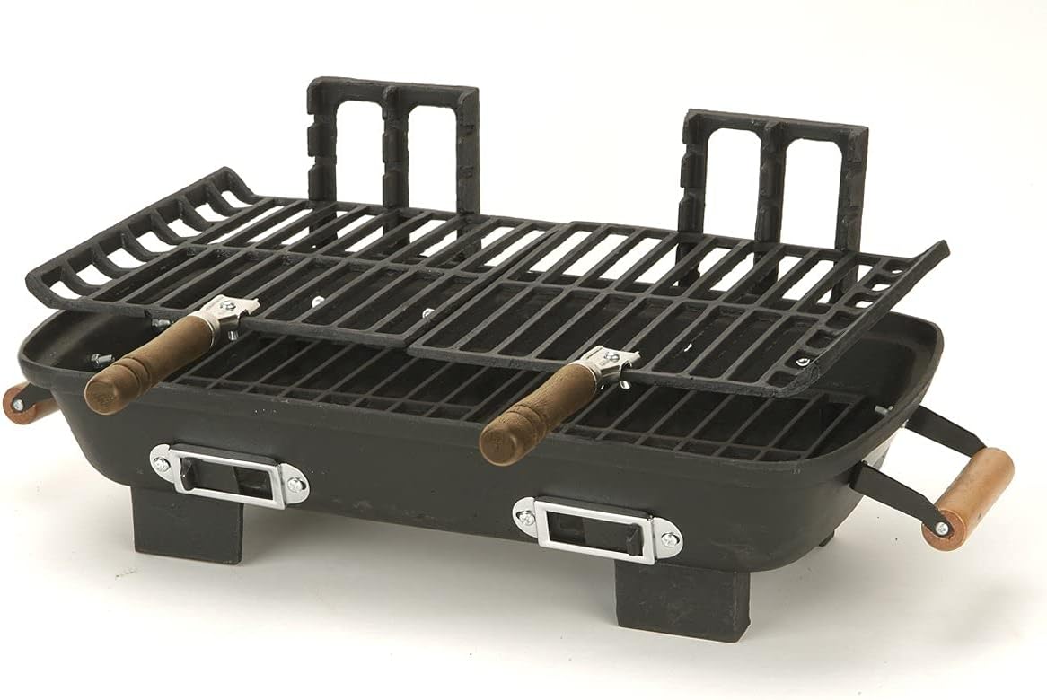 Marsh Allen 30052 Cast Iron Hibachi 10 by 18-Inch Charcoal Grill
