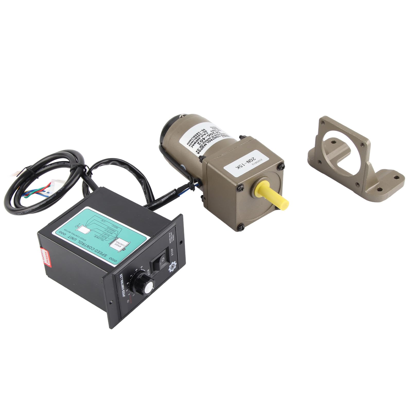 FTVOGUE Motor de Engranajes de CA Motor Asíncrono Monofásico de Metal 220 V 6 W Velocidad Ajustable 140 a 280 RPM de Desaceleración Reversible para Embalaje Equipo Transportador Textil (Relación de