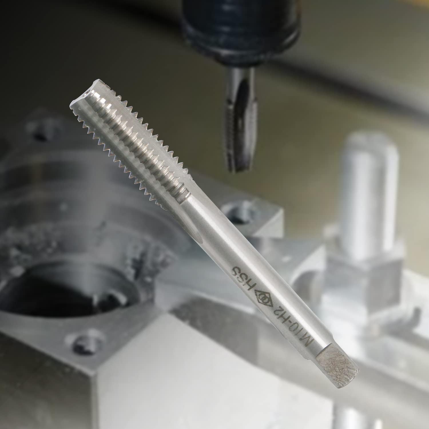 Aopin M10 x 1.5 Taper Hand Tap HSS Metric Female Thread High Speed Steel Hand/Machine Use Straight Flute Screw Tap, For Used To Make New Threads, Re-Thread Damaged And Jammed Threads 2 Pcs
