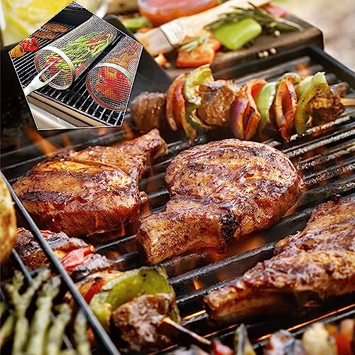 Rolling Grill Basket, Stainless Steel Bbq Rolling Grilling Baskets For Outdoor Grilling, Veggies,French Fries, Fish, Outdoor Grill Cooking Accessories (7.8In) #TOP4
