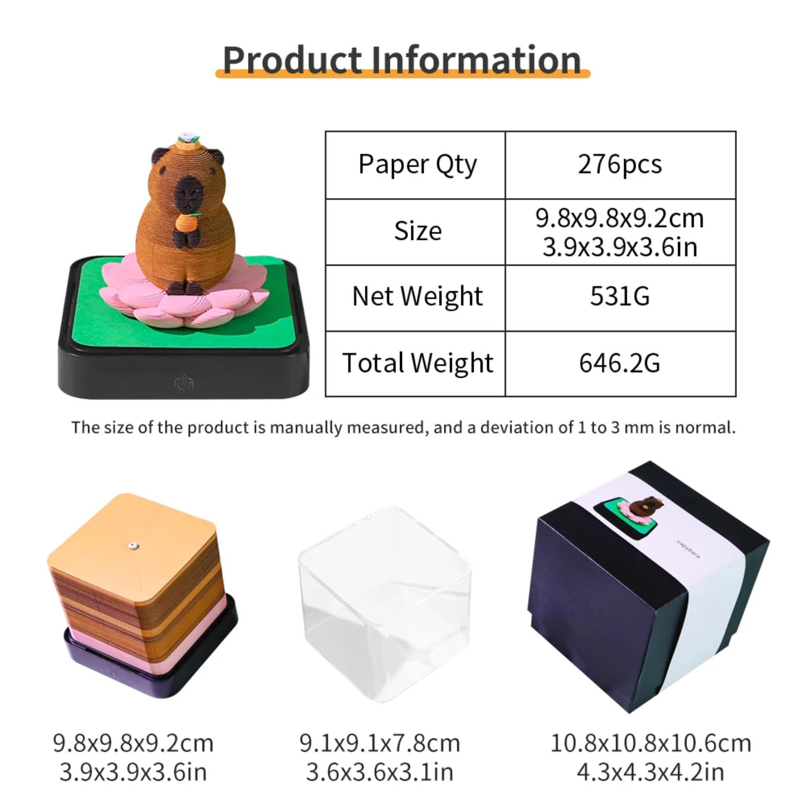 3D-Tischkalender 2026, 3D-Kunstkalender, Memo-Block, kreative Zeitstück-Kalender, 3D-Papier-Skulpturenkalender, 3D-Kalender 2026 für Schule, Büro, Zuhause