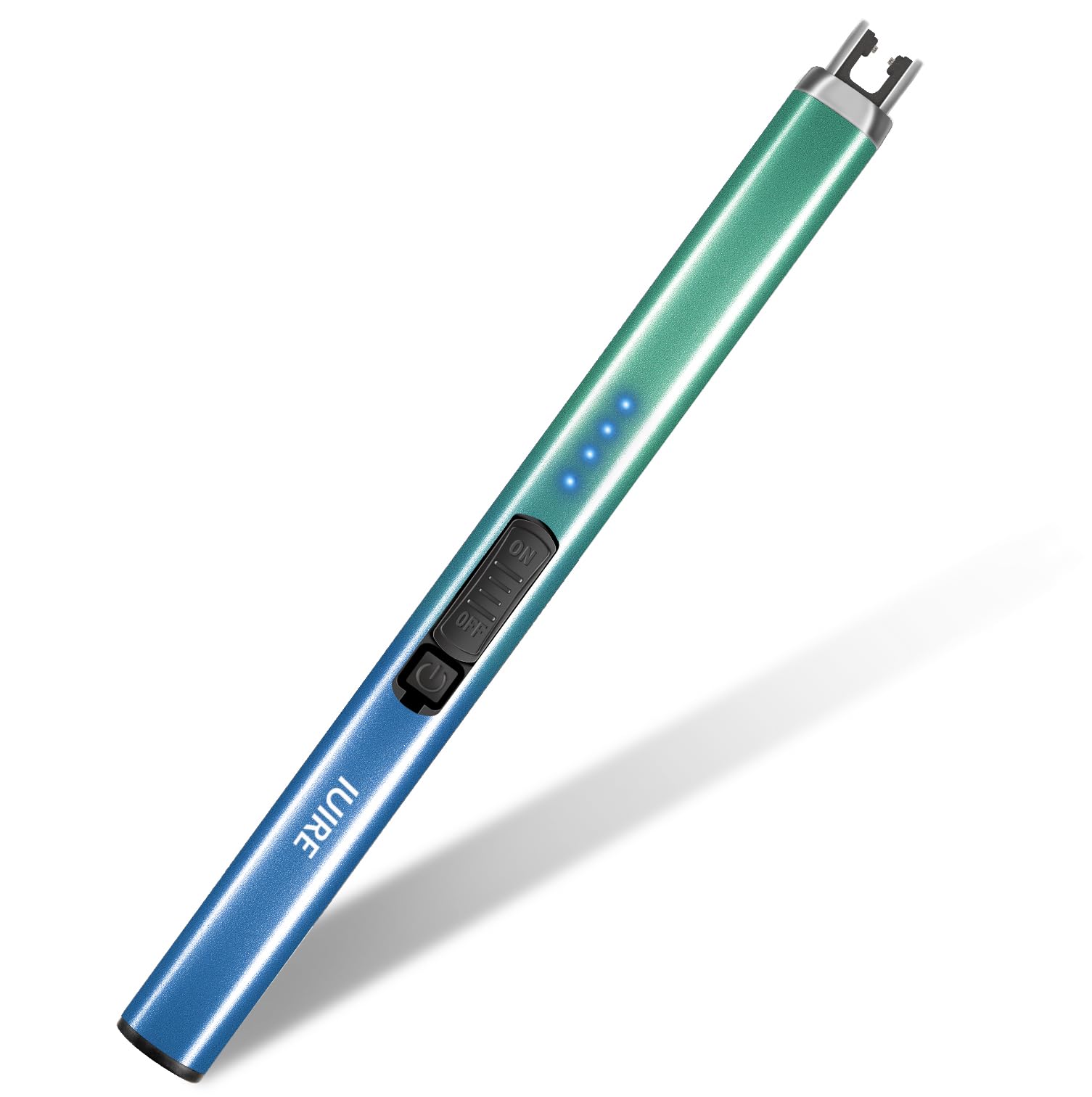 Candle Lighters Electronic Arc Windproof Flameless USB Rechargeable Lighter (1 Pack - Blue/Green Gradient)