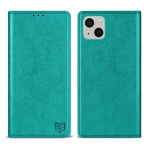 Image of ZZXX for iPhone 13 Wallet Case Strong Magnetic 6.1 inch,Lake Blue