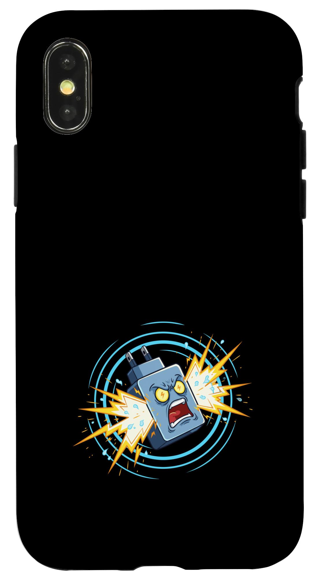 Raging Power Adapter Funny Angry Charger Shock Case for iPhone X/XS
