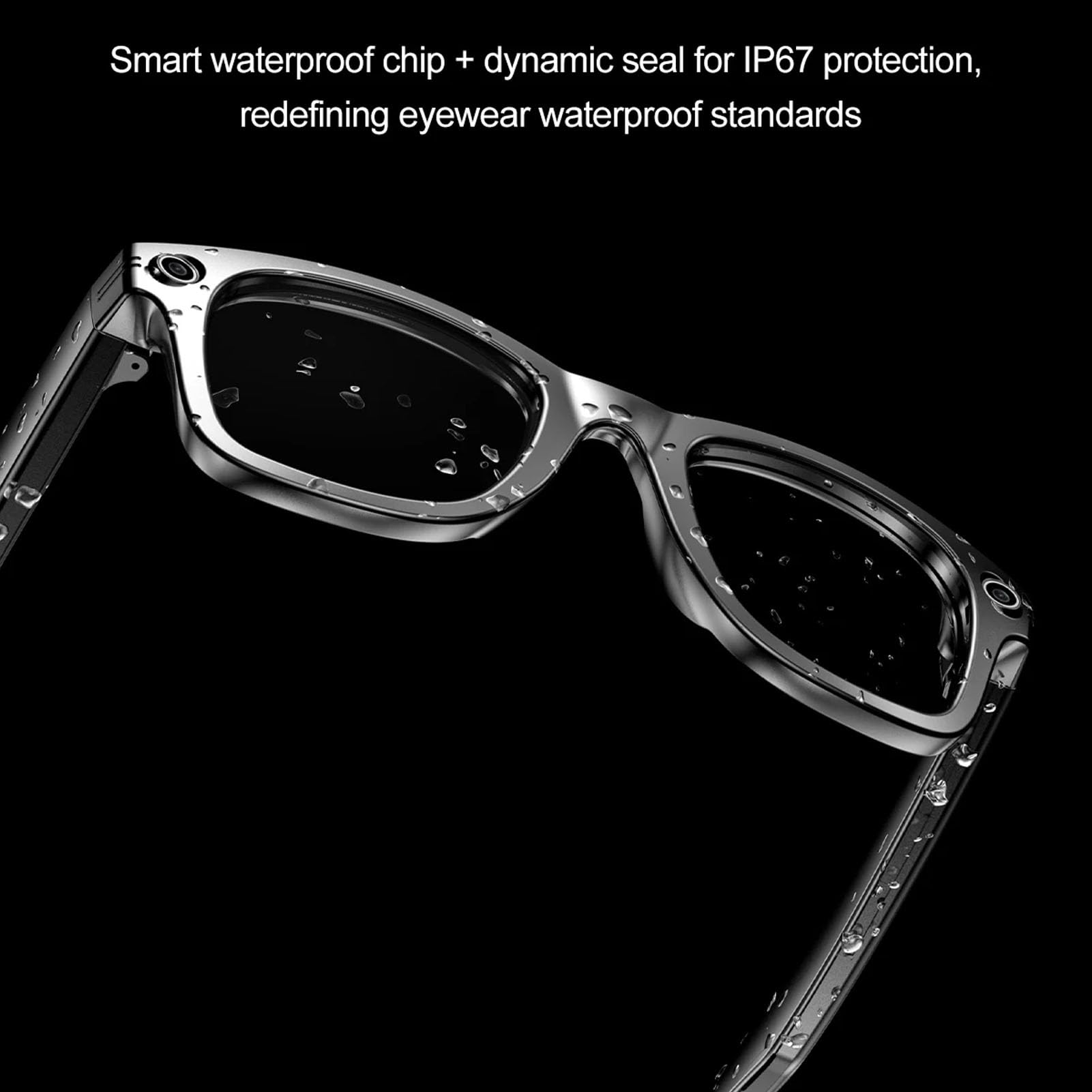PUSOKEI Gafas Inteligentes Al con Cámara HD de 1080p, Traducción en Tiempo Real, Bluetooth 5. 4 Gafas de Grabación de Vídeo para Hombres y Mujeres, Parlantes Abiertos y Micrófono (Gafas de Sol)