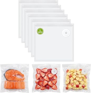 SAMSAIMO Reusable Vacuum Sealer Bags for Food, 30 PCS Large 10 x 13 in Food Storage Bags, DishwasherSafe, Freezer, Microwave, Compatible with SAMSAIMO Vacuum Sealers