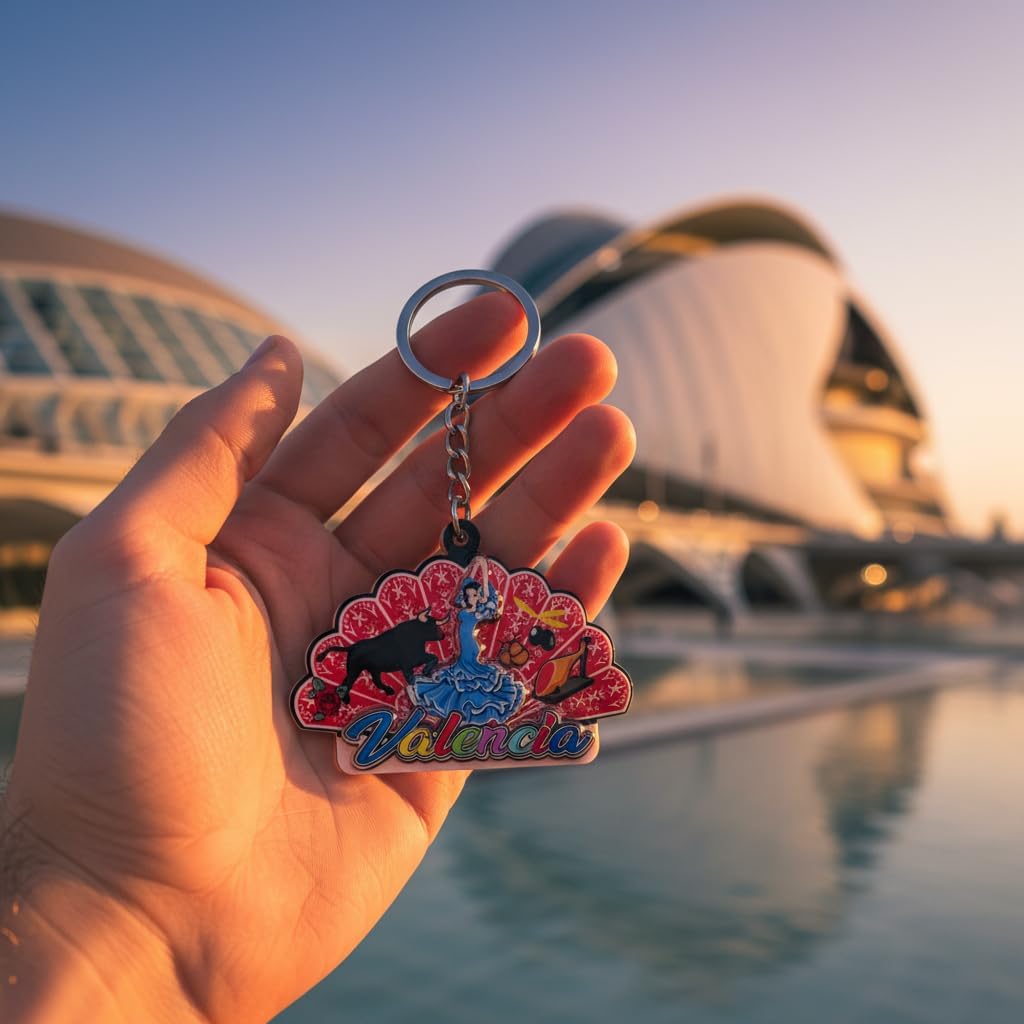 BDM Keychain of Valencia | Original and Colorful Souvenir with Shield | Keepsake of Travel to Spain image 3
