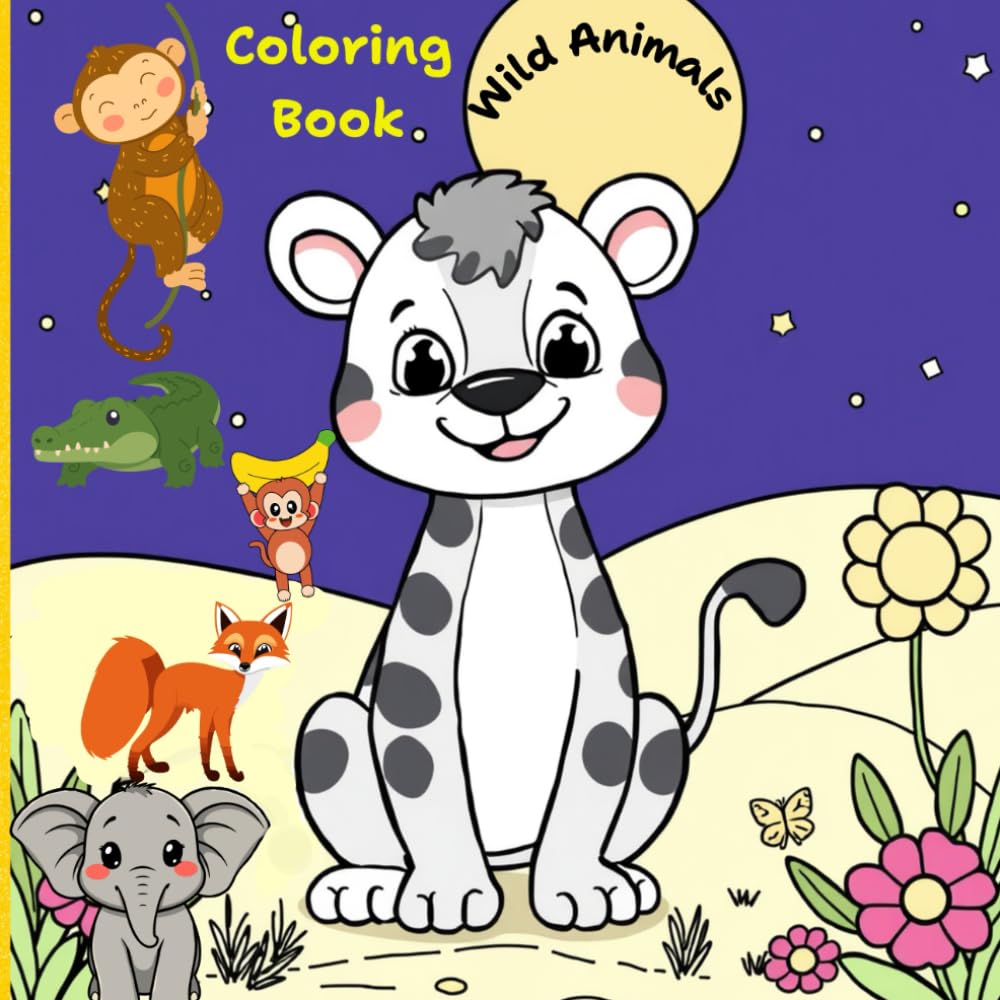 Wonders of the Wild Coloring Book: Explore the Jungle: Wild Animals Coloring Book! Easy Coloring and Learning for Preschool