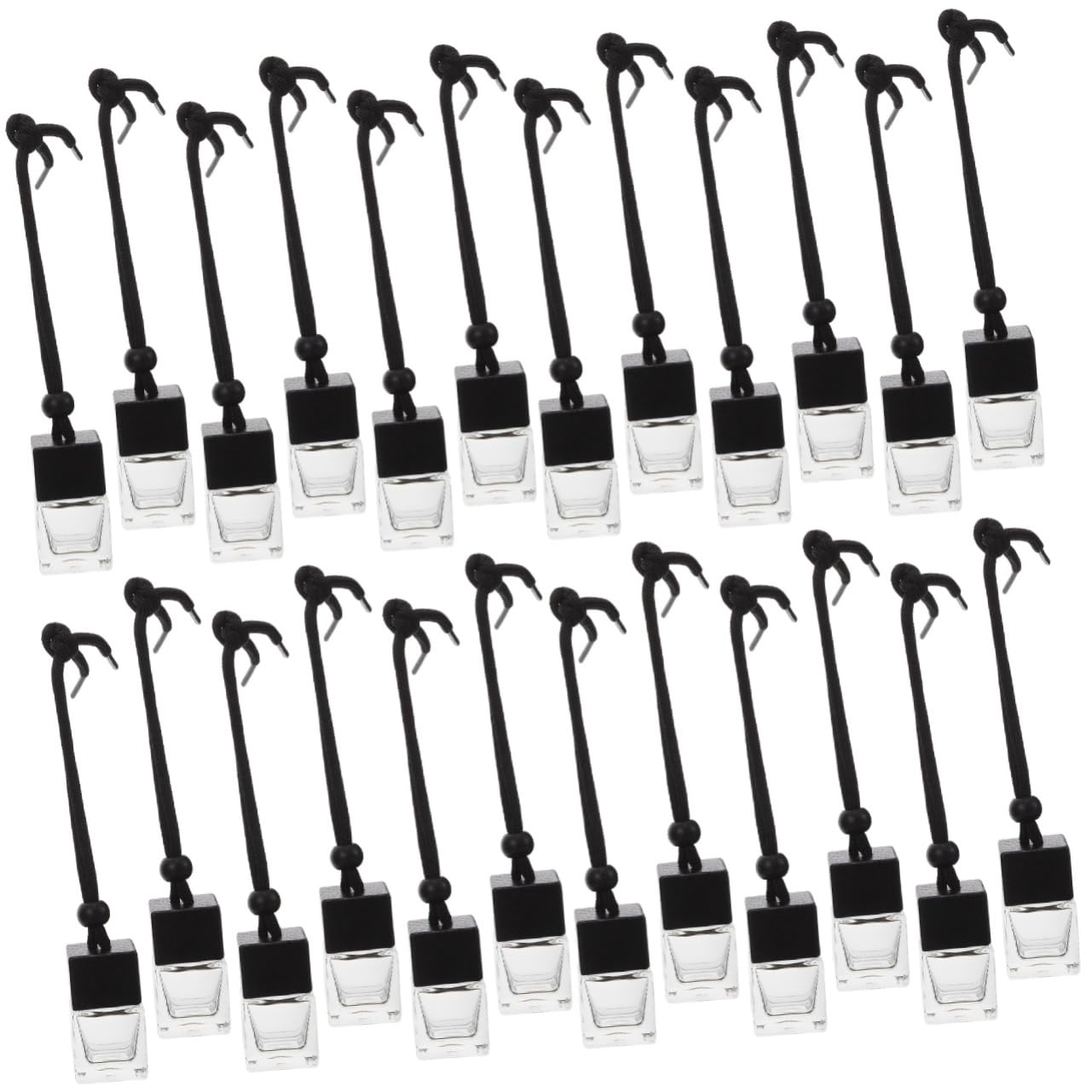 ULTECHNOVO Lot De 4 Diffuseurs De Parfum À Suspendre pour Rétroviseur De Voiture 8 ML Contenants De Rangement Vides 6 Pièces X 4