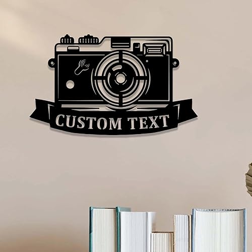 Vista 7 de Custom Photography Sign Photo Studio Decor Personalized Camera Sign Camera Metal Wall Art Photo Taking Sign Photographer Gift