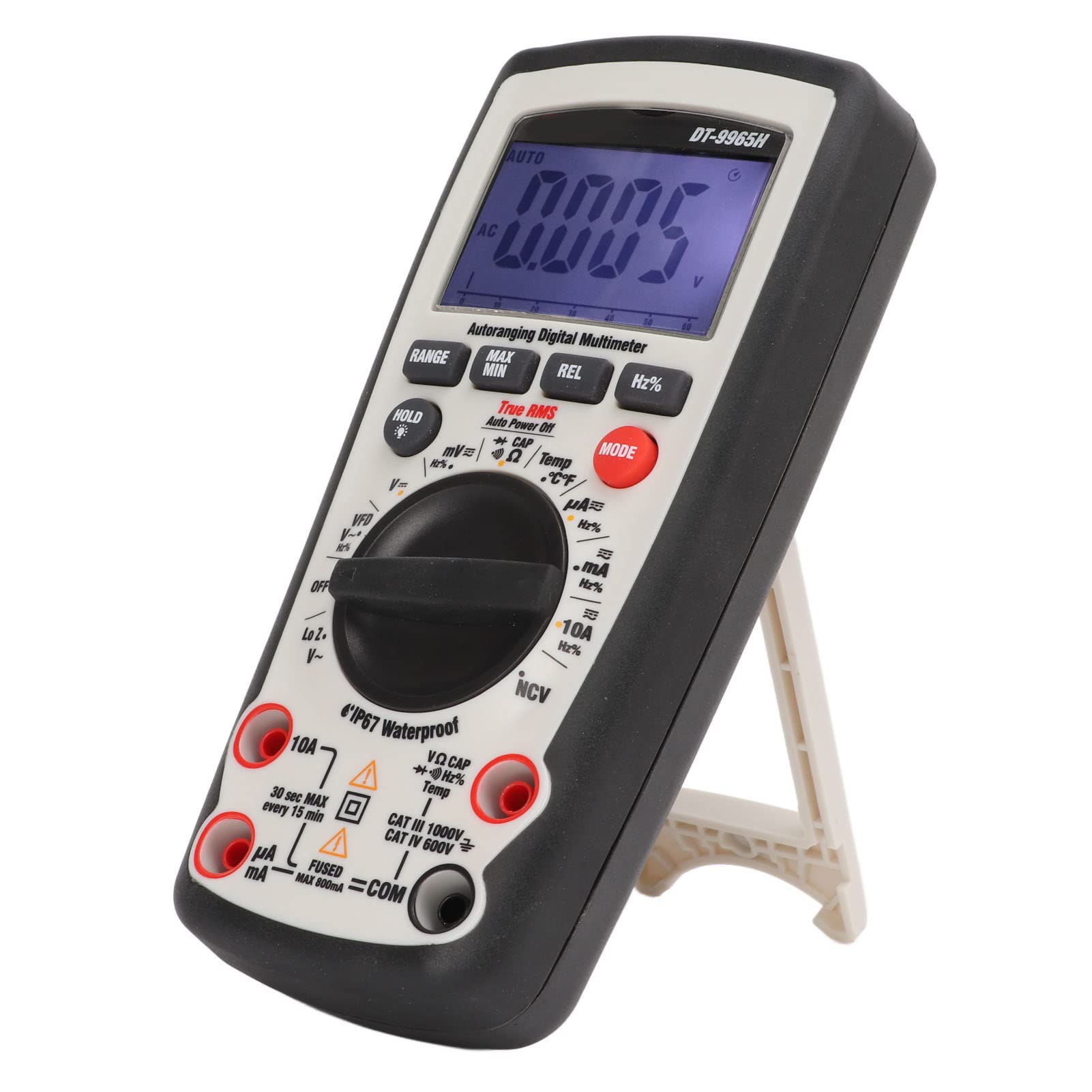 Multimetr cyfrowy DT9965H High Precision NCV True RMS tester elektryczny do wykrywania dla elektryków inżynierów lekki przenośny ABS 6000 punktów podświetlenia LCD