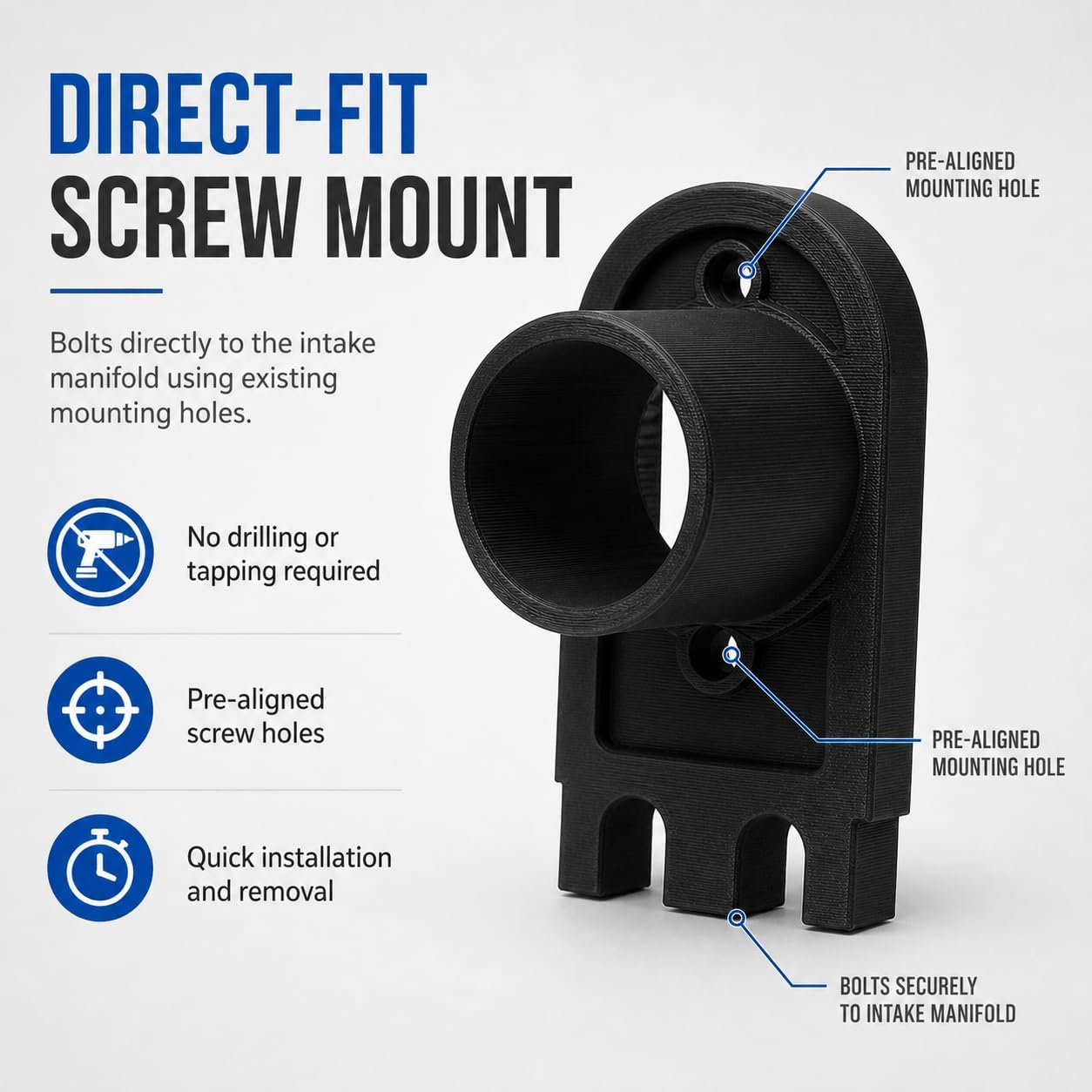 Intake Carbon Cleaner Walnut Blasting Adapter for Subaru FA20 Engine – Fits BRZ FR-S 86 | Direct-Fit Screw Mount | DIY Valve Cleaning Tool for Direct Injection Service