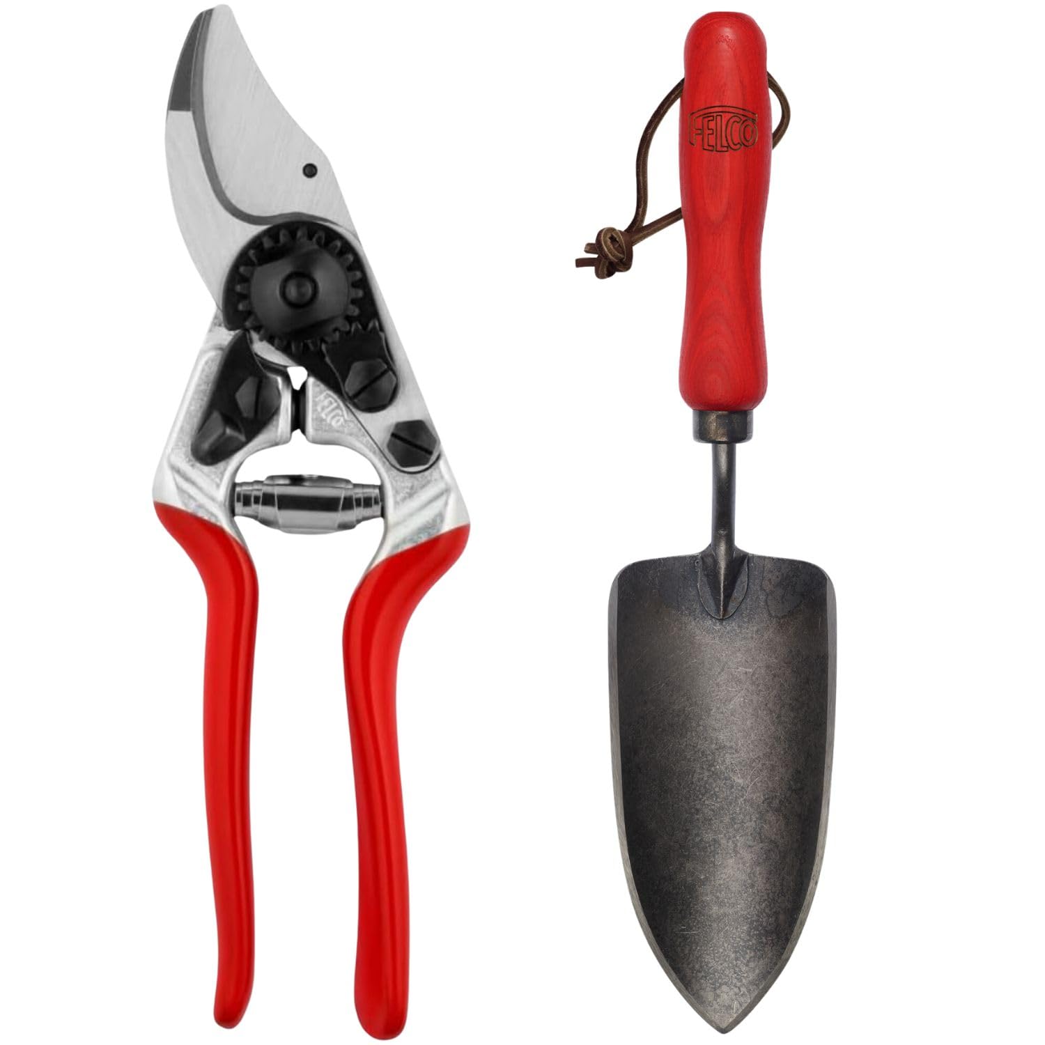 FELCO Set Mit Kompakter Gartenschere 14 und Pflanzkelle 401 - Unverzichtbare Werkzeuge für Präzises Schneiden und Effizientes Pflanzen