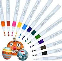 Canetinhas De Pintura De Tinta Acrílica 12 cores, Caneta Acrilica Para Madeira, Vidro, Cerâmicas, Artesanato, Tecido, Plástico, Marcador Acrilico para Pintura, Acrylic Markers (12 cores)