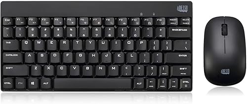 Miniatura 2 de Adesso WKB-1100CB - Combo de teclado y mouse, ergonómico, natural, resistente a derrames, color negro