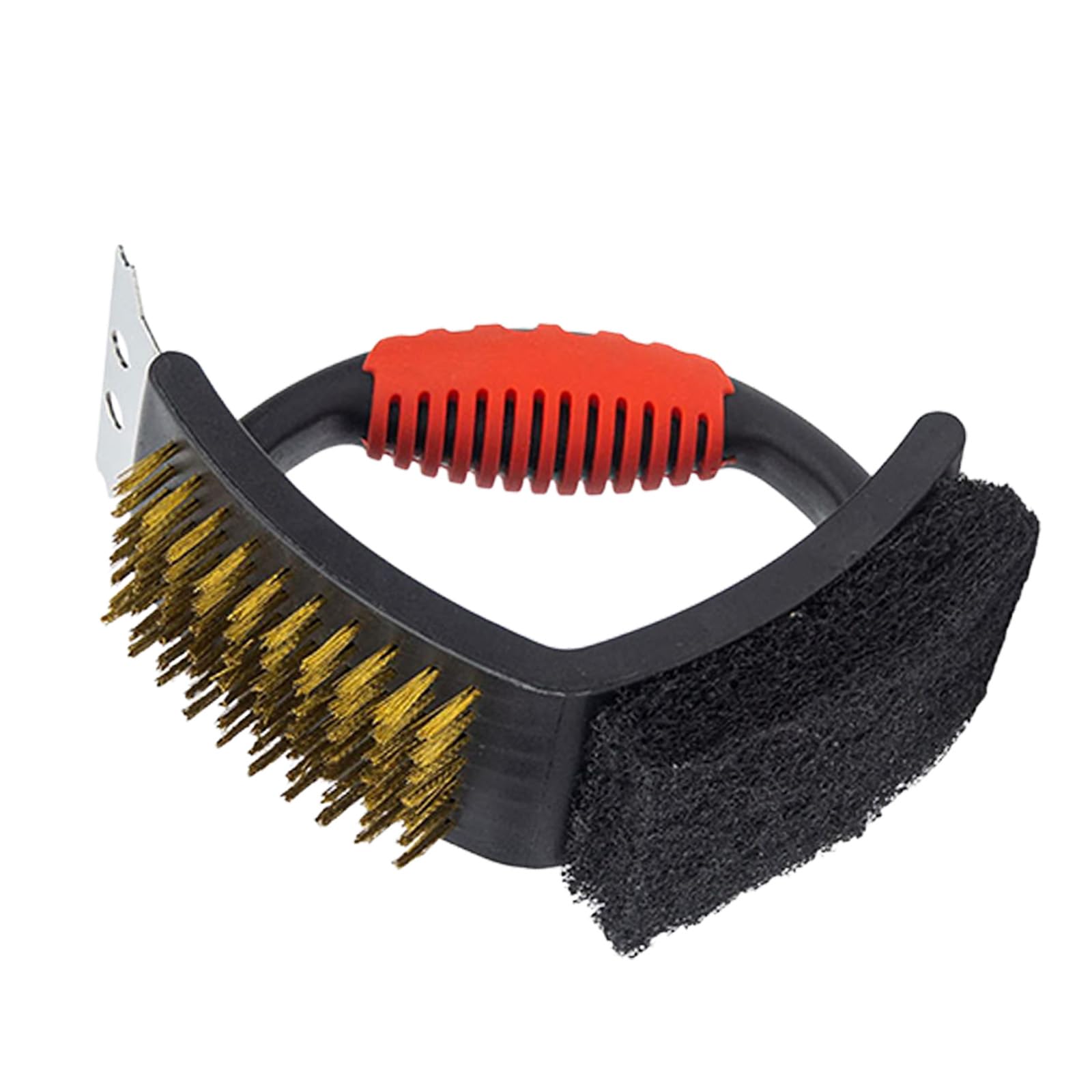 Right Angled Grills Brush with 3 Functions and Ergonomic Handle Scrapers Wire Bristles for BBQ Grates Cleaning Tool Grill Brush with Scraper Right Angled Wire Bristles for Effective BBQ Grate
