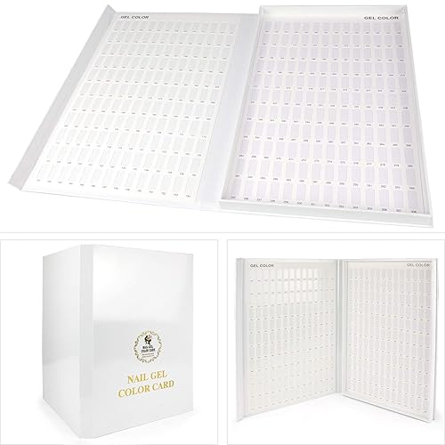 Miniatura 7 de Tabla de colores de uñas 308 libro de esmalte de gel UV para uñas tablero de diseño de práctica puntas falsas exhibición de muestras de uñas arte de