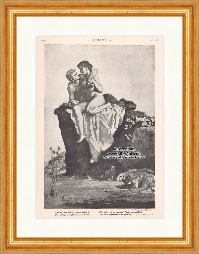 You are satisfied and healthy Maximilian Dasio Nude Sheep Youth 1625 Framed