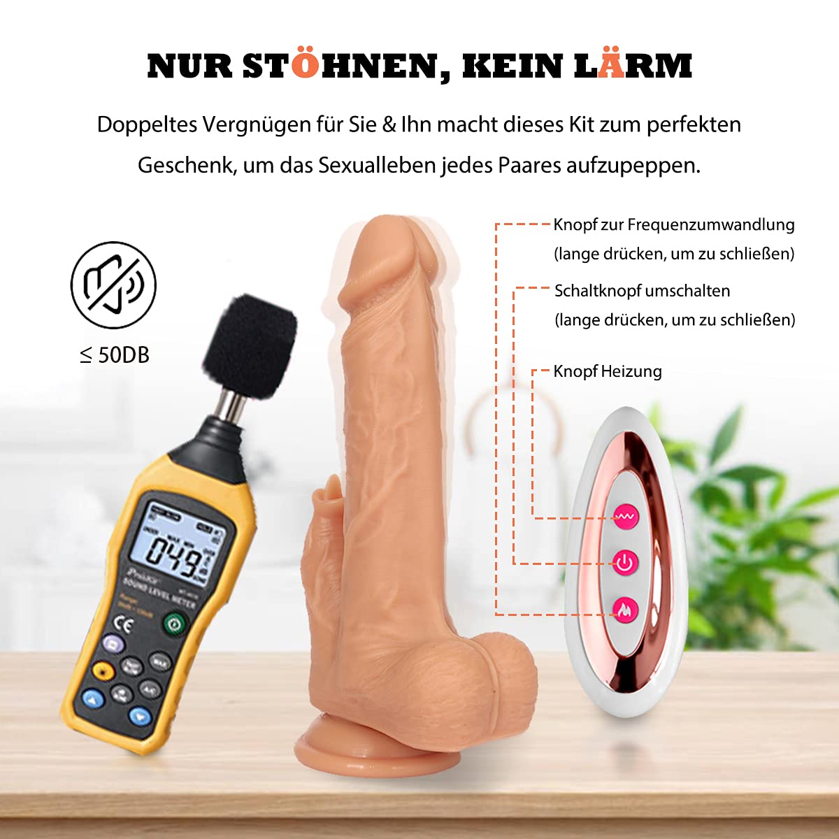 Didlo Vibrazione per donne 22 cm Vibratore Manner Didlo con tettarella realistica per il corpo con giocattolo sessuale, telecomando senza fili e funzione stof, realistica Didlo