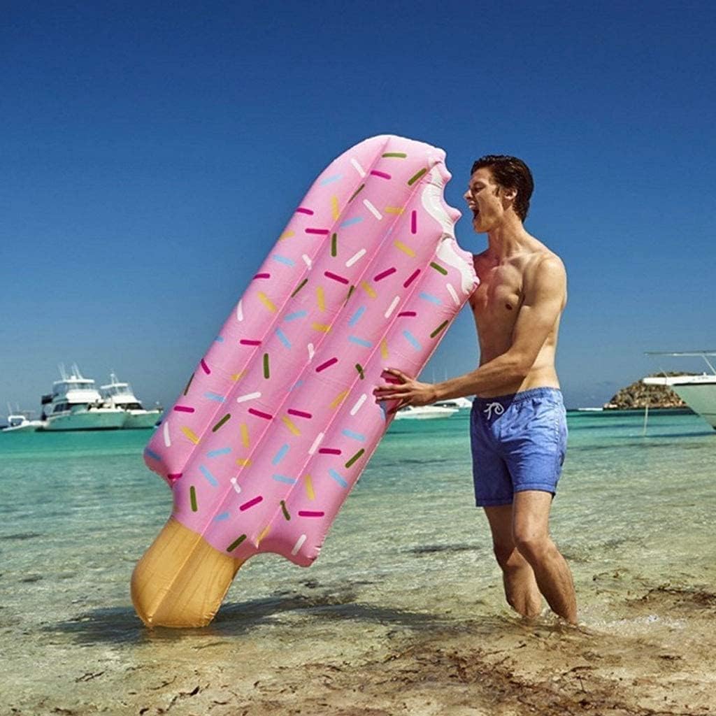 Swimming Floaty Ice Cream Floating Row Outdoor Party Forniture Float Piscina Gonfiabile per Adulti Tubi gonfiabili floati Giocattoli Rosa ergonomico LWX