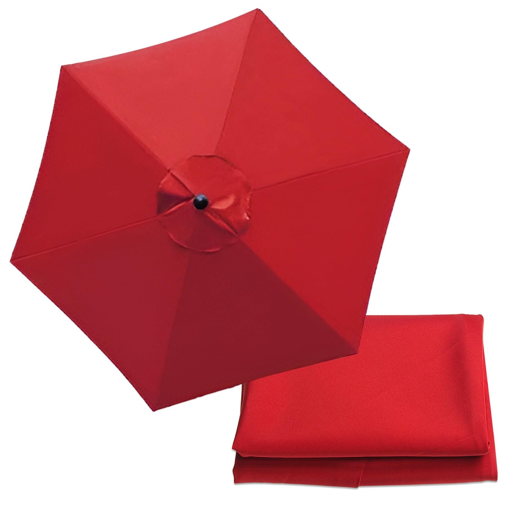 9.8ft/300cm Patio Umbrella Replacement Canopy 6 Arms/8 Arms Replacement Parasol Canopy Cover Replacement Cloth For Cantilever Umbrella(Color:Red,Size:6 ribs-2m(6.5ft)) — image 1