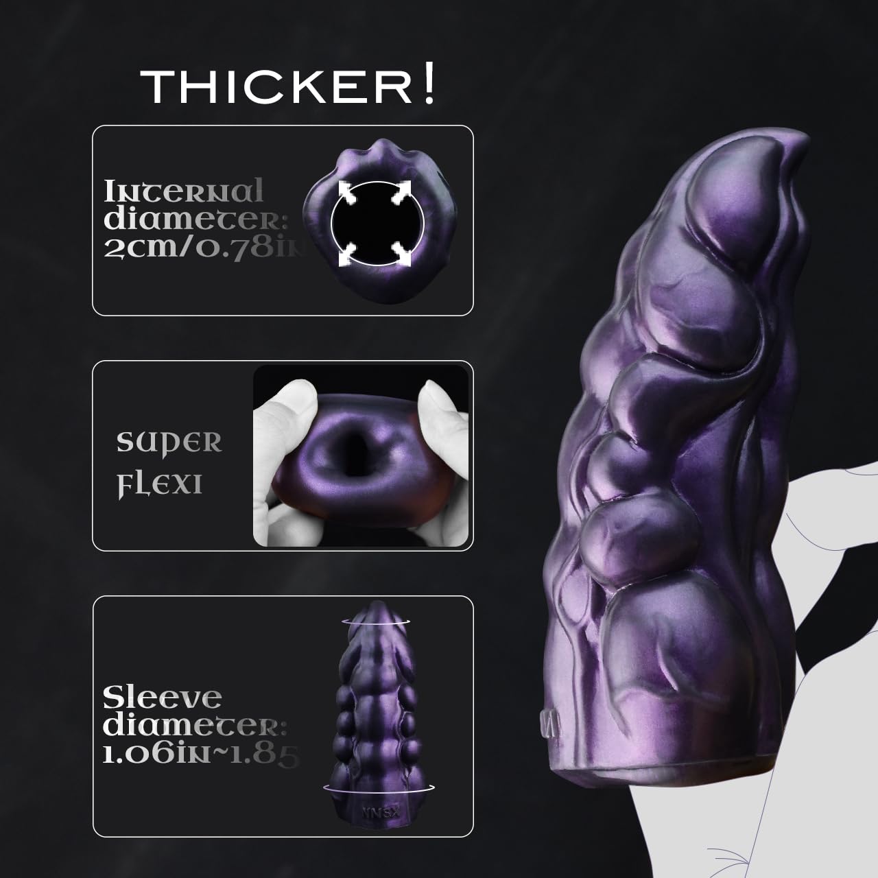 NNSX Fantasy Finger Sleeves, Fingering Masturbation Sex Toy, Cosplay Sexual Fantasy stimulating decive for Intense Gratification, 4.3" insertable Silicone Adult Intimate Sheath