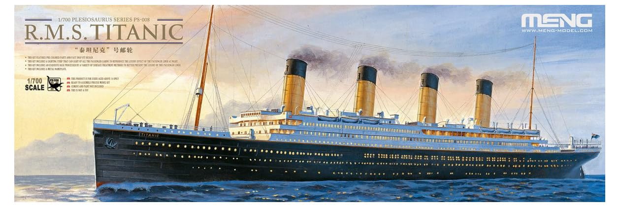 MENGModel MNGPS-008 1:700-R.M.S. Titanic Scale Model kit, Unpainted